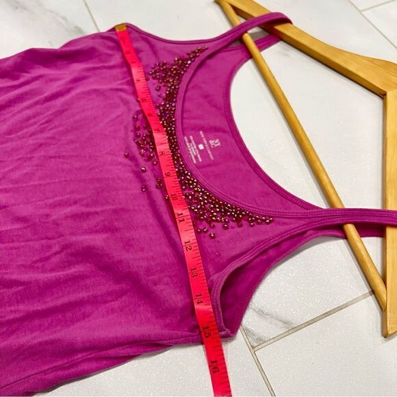 New York & Company Pink beaded tank top - Picture 6 of 7